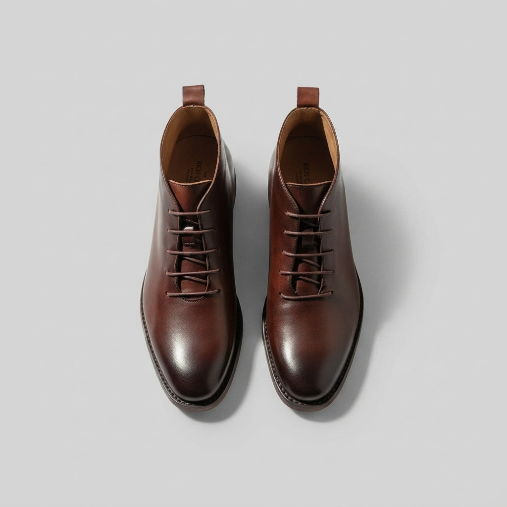 Alistair | Timeless Leather Lace-Up Ankle Boots for Men