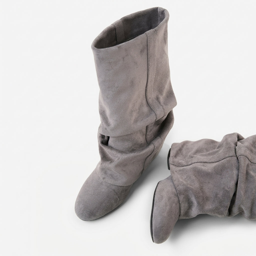 Cosima | Relaxed Slouch Suede Mid Calf Boots for Women