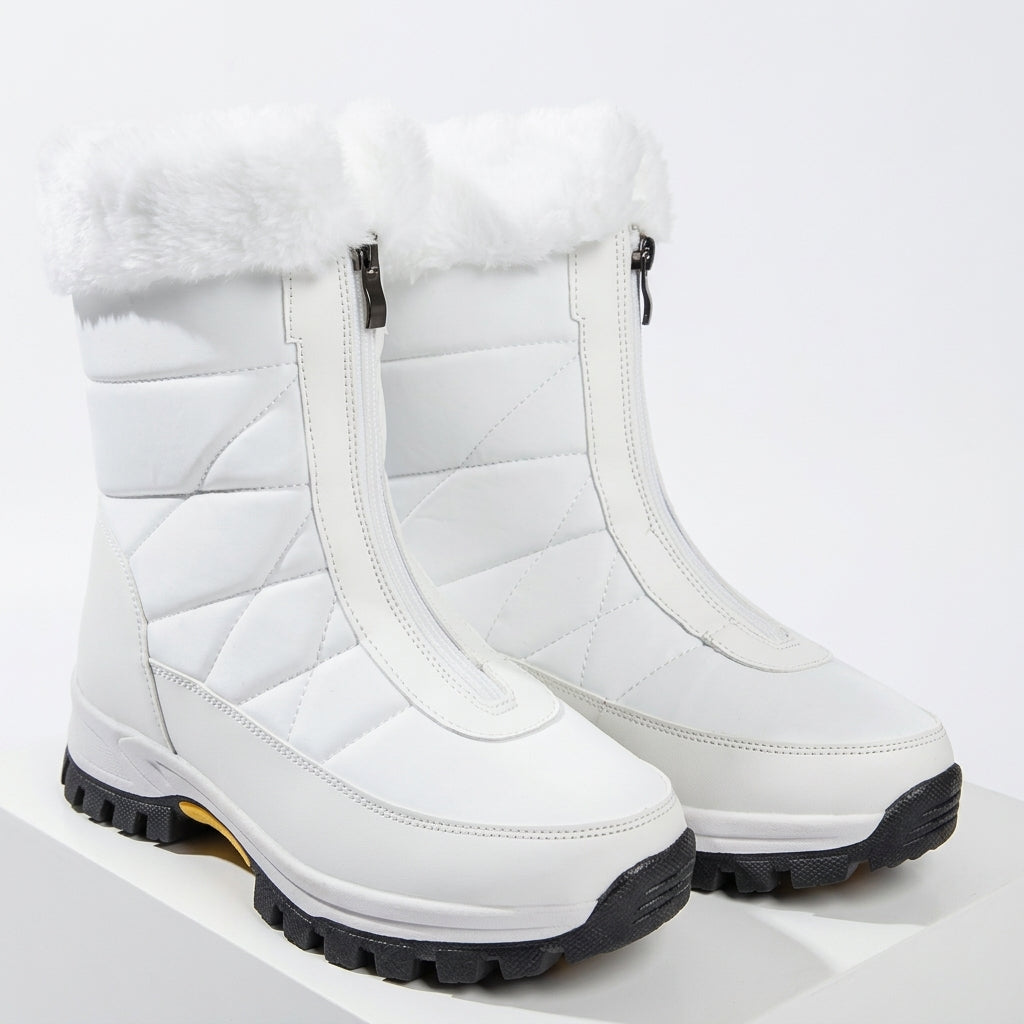 Freya | Durable Faux Fur Trim Snow Boots for Women