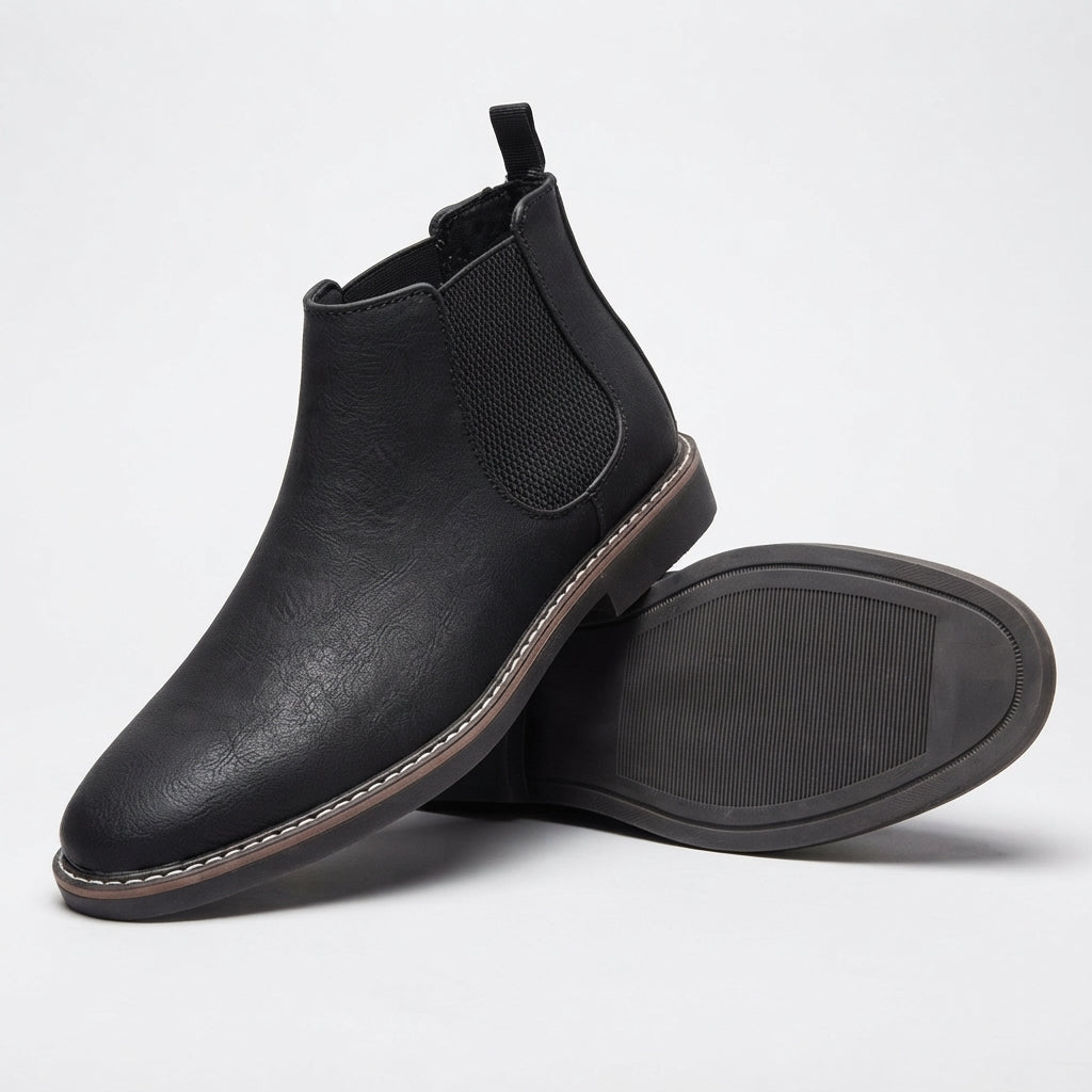 Sullivan | Sleek Leather Chelsea Ankle Boots for Men