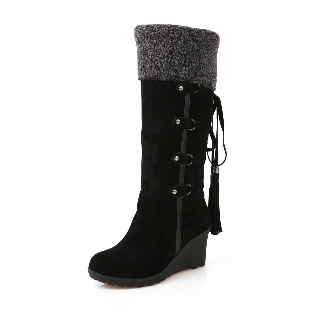 Rosamund | Stylish Platform Wedge Knee High Boots for Women