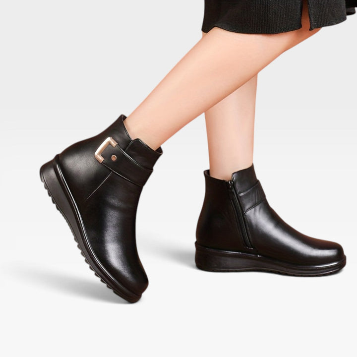 Rosamund | Supportive Orthopedic Leather Ankle Boots Women