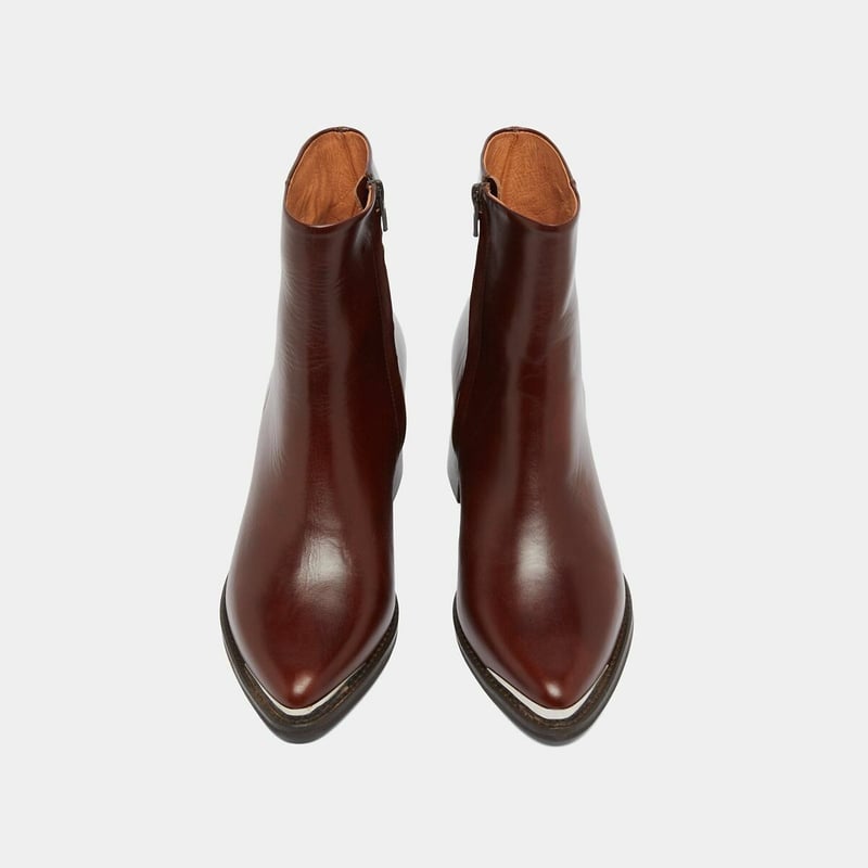 Marguerite | Elegant Leather Block Heel Ankle Boots Women