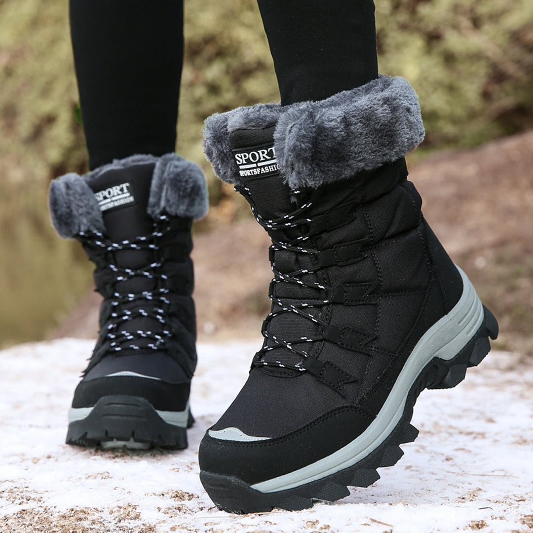 Drusilla | Sturdy Snow Boots Women Waterproof Faux-Fur Trim