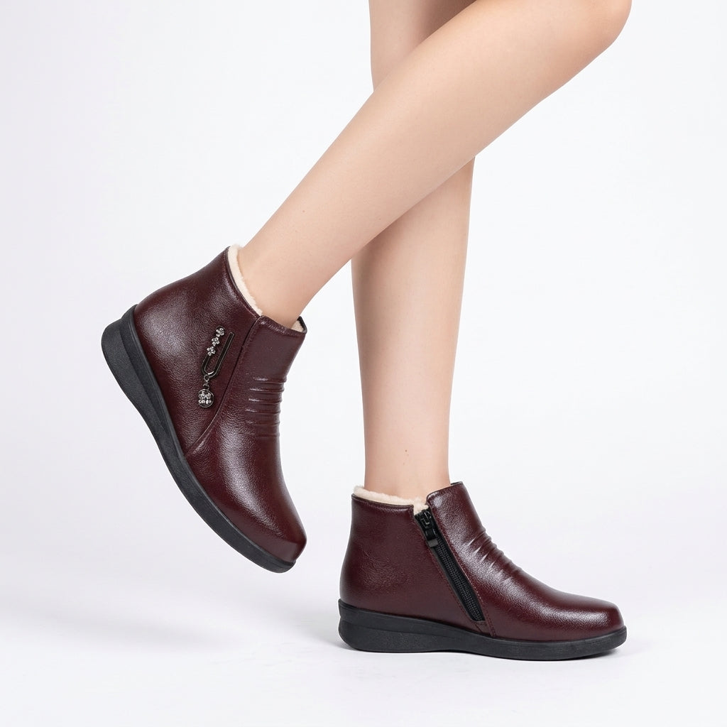 Freya | Warm Fur-Lined Winter Ankle Boots for Women