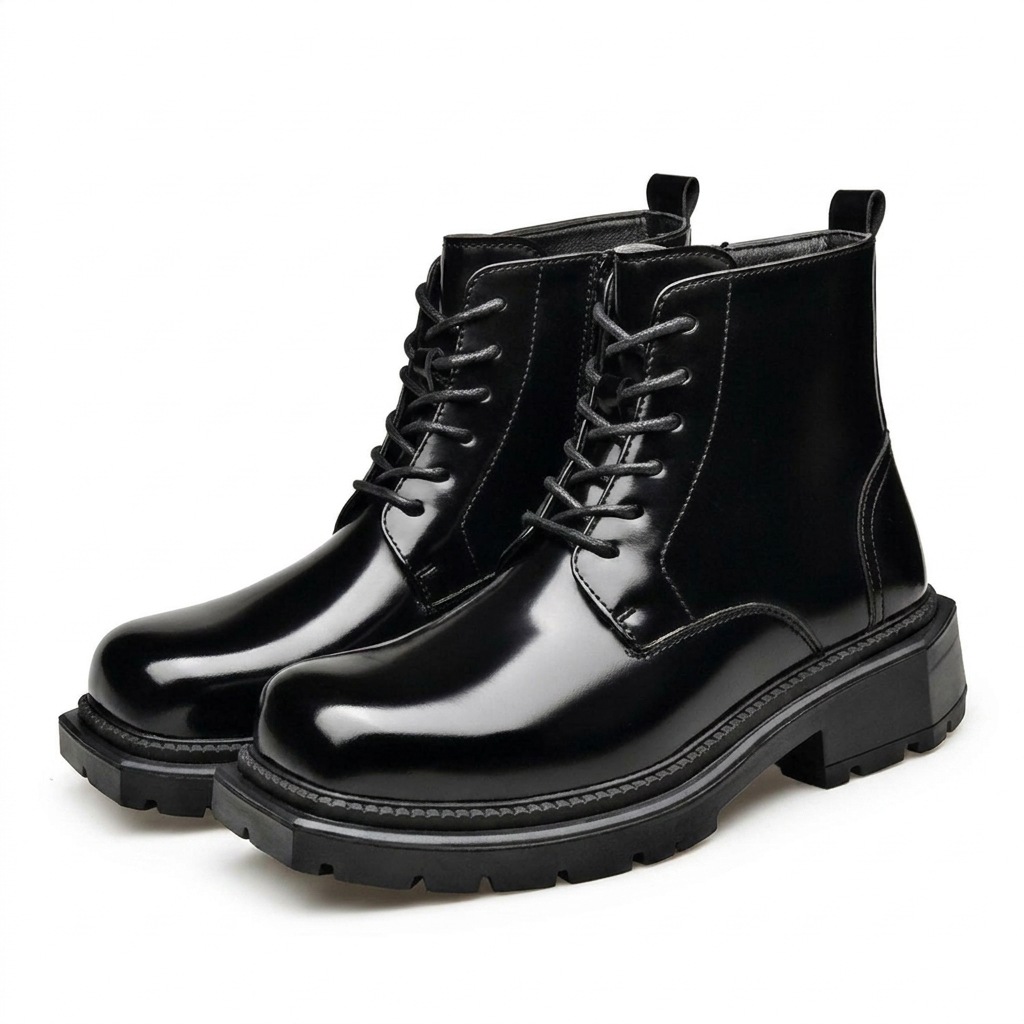 Corwin | Bold Chunky Leather Combat Ankle Boots for Men