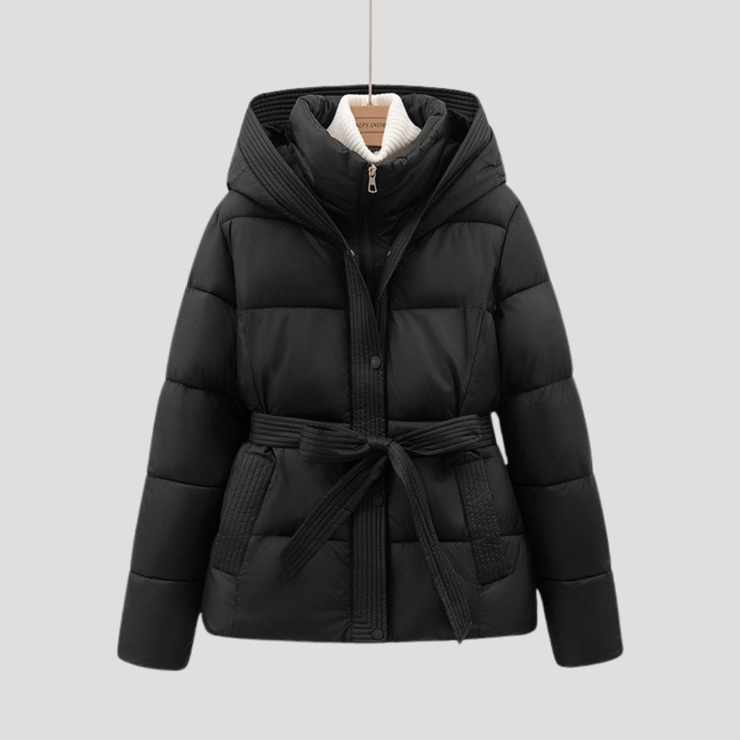 Eleanora | Warm Belted Hooded Puffer Jacket