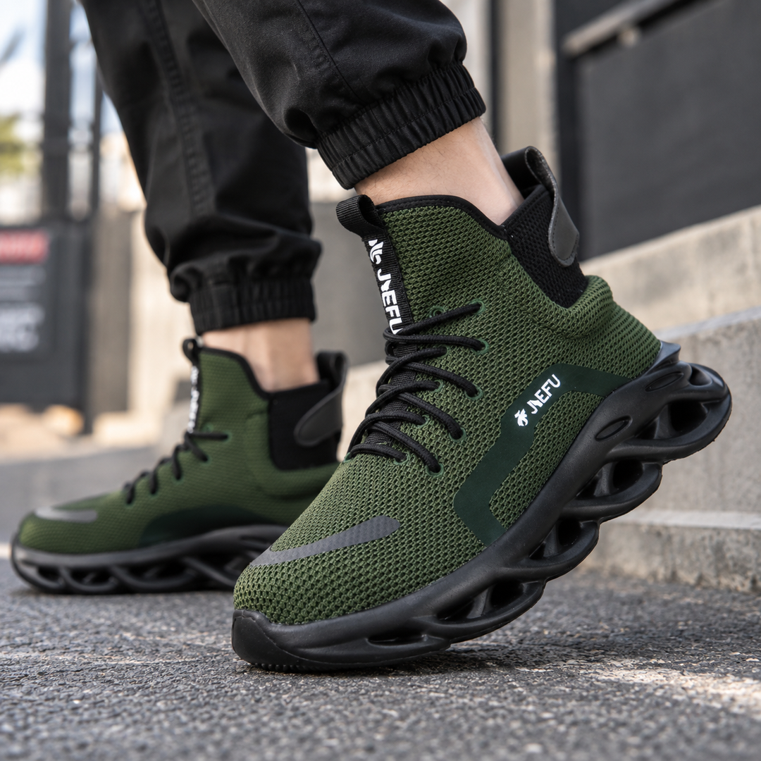 Adrian | Supportive High-Top Knit Safety Trainers for Men