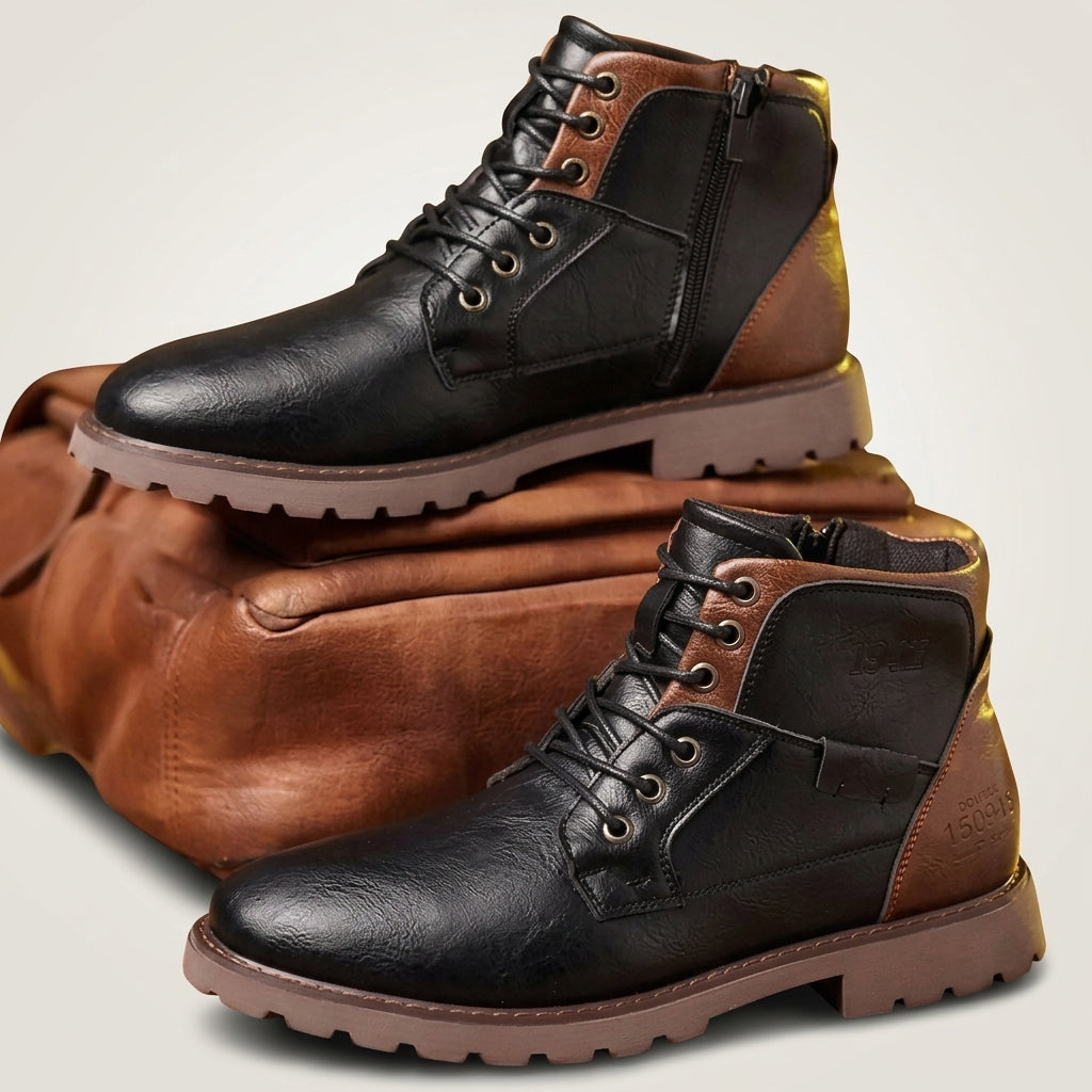 Mason | Durable Leather Lace-Up Combat Boots for Men