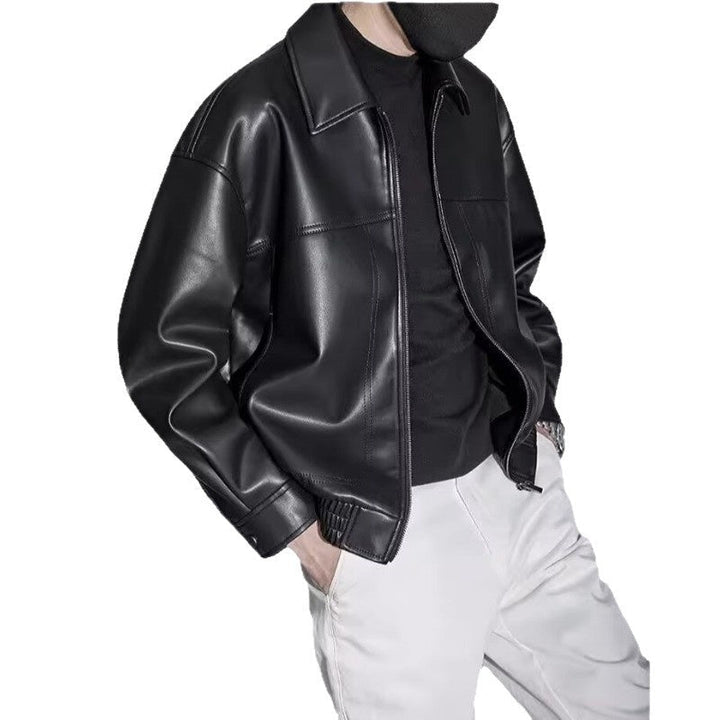 Finnick | Elegant Slim-Fit Leather Jacket for Men