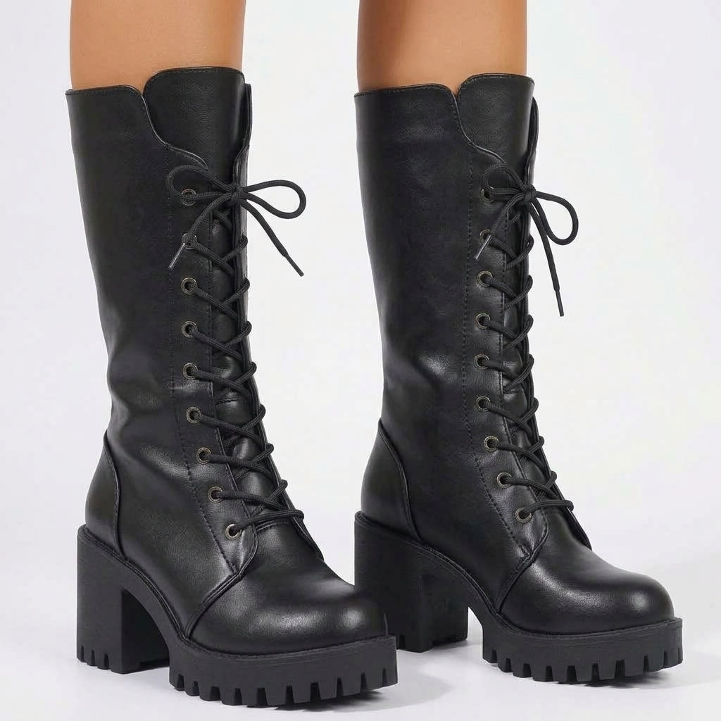 Marceline | Rugged Chunky Platform Combat Boots for Women