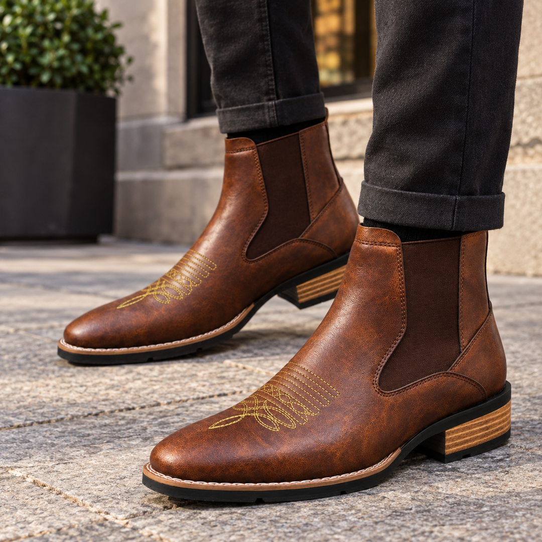 Sullivan | Casual Western Chelsea Ankle Boots for Men