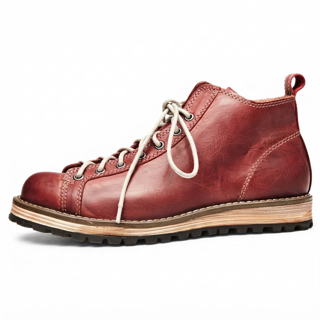 Idris | Vintage Leather Lace-Up Ankle Boots for Men