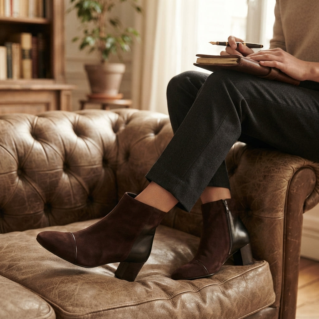 Seraphina | Elegant Block Heel Ankle Boots for Women