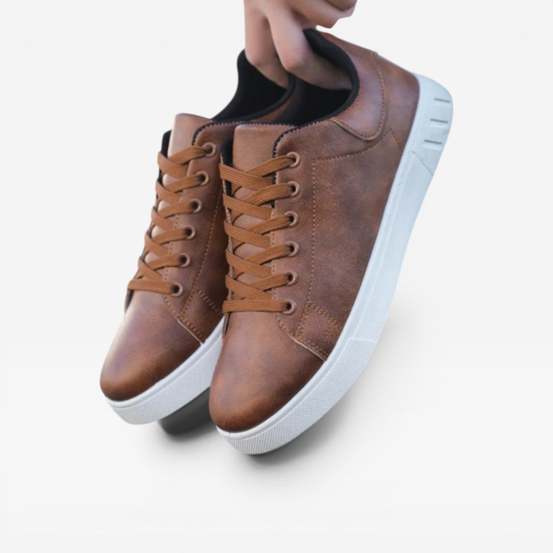 Denholm | Clean Minimalist Low-Top Lace-Up Trainers