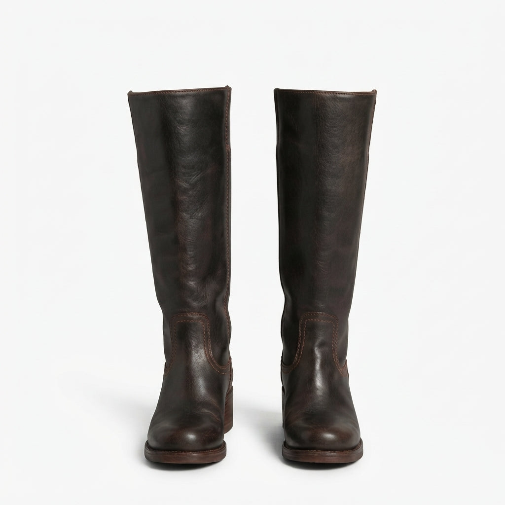 Beatrice | Classic Block Heel Knee High Riding Boots