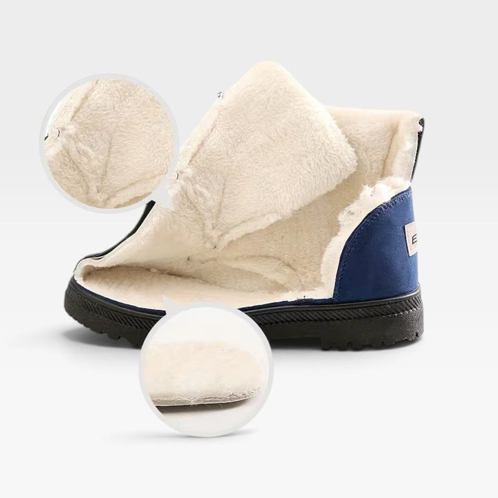 Winifred | Snug Faux Fur Trim Combat Ankle Boots Women