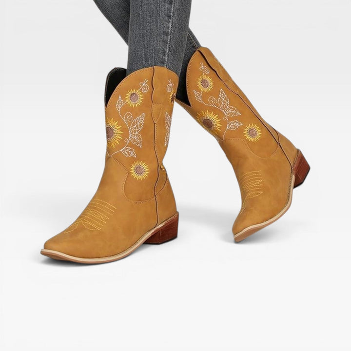Tallulah | Boho Embroidered Cowboy Boots Women