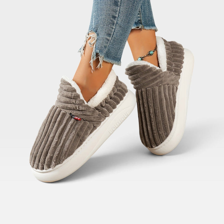 Millicent | Cozy Fleece-Lined Corduroy Slipper Boots Women