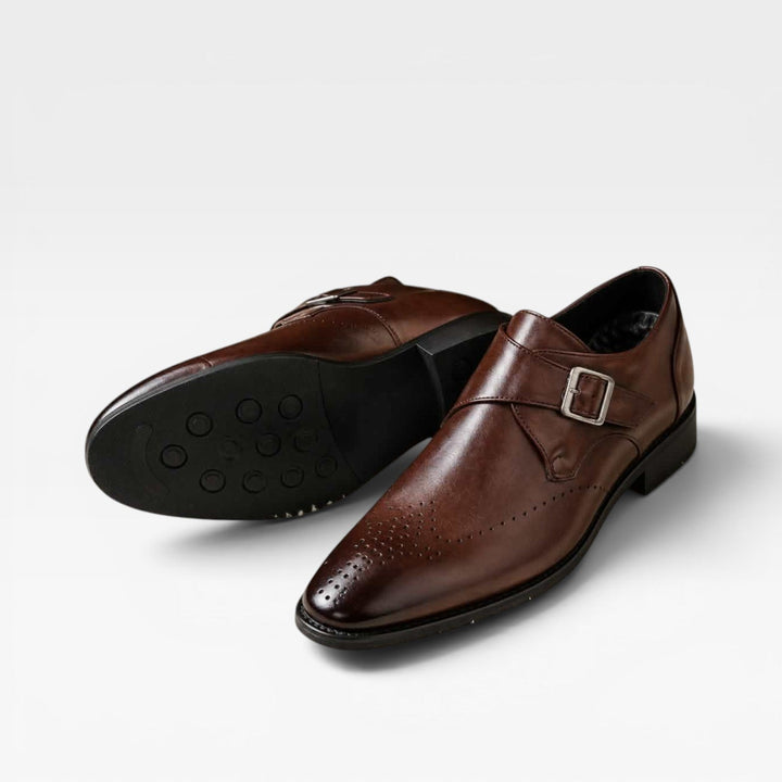 Chatham | Polished Leather Monk Strap Shoes