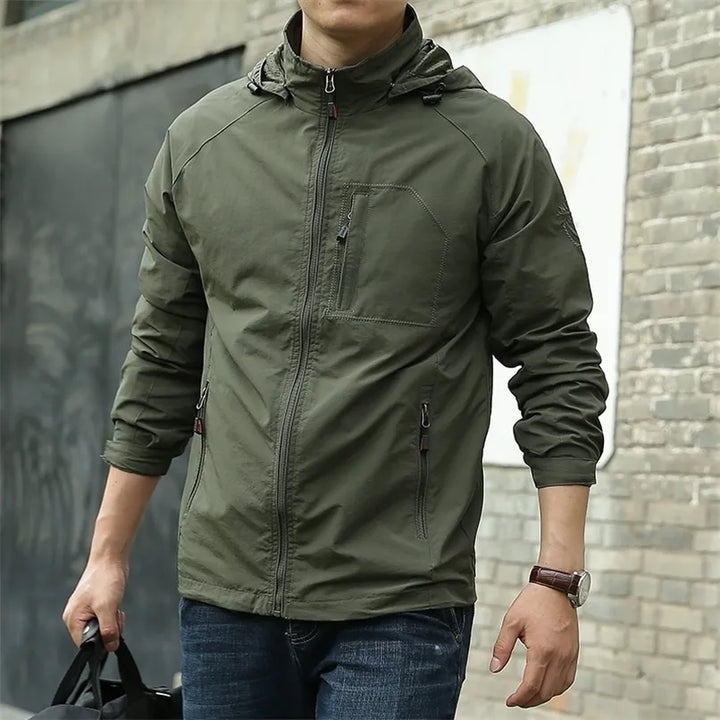 Lennox | Waterproof Outdoor Jacket with Detachable Hood for Men
