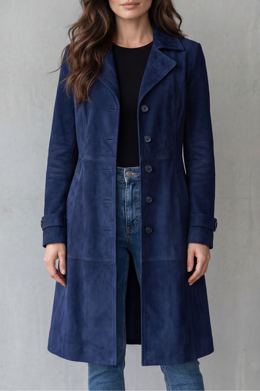 Georgina | Timeless Suede Longline Coat