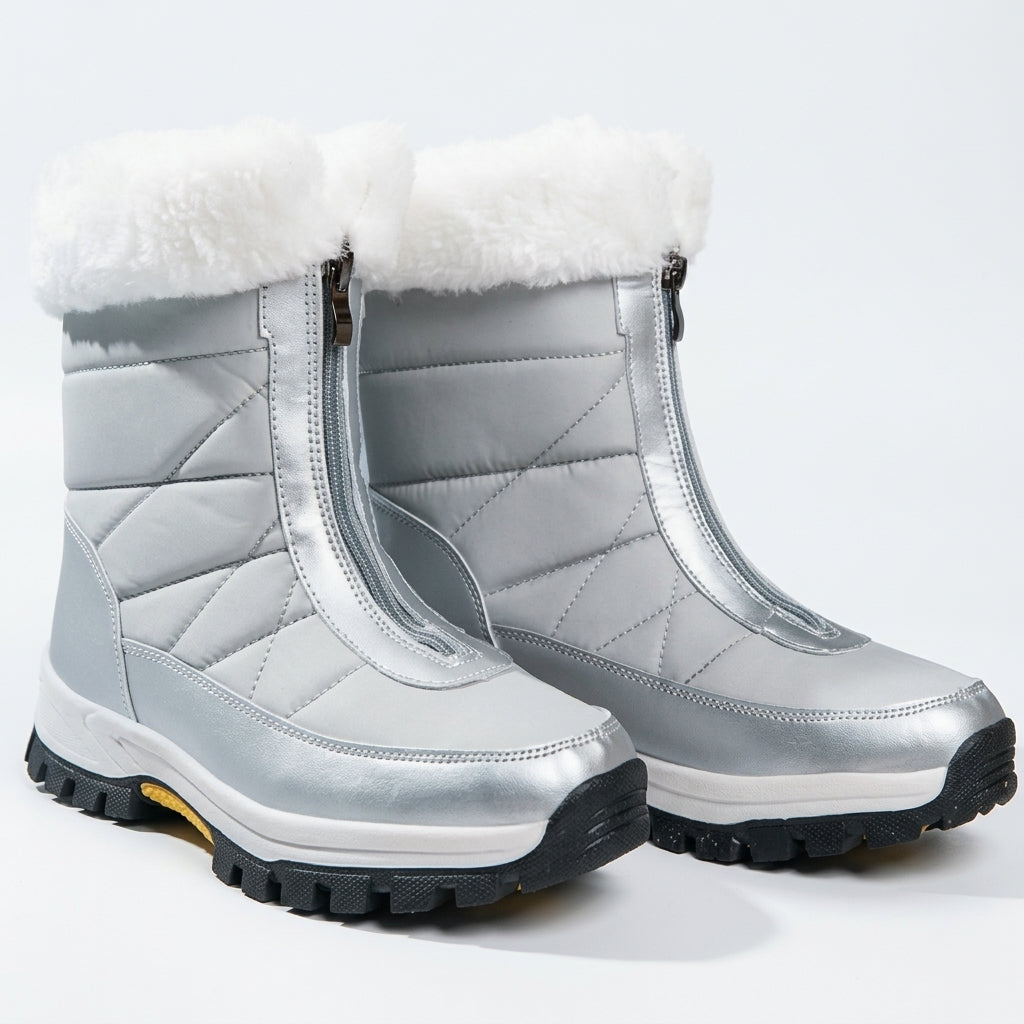 Freya | Durable Faux Fur Trim Snow Boots for Women
