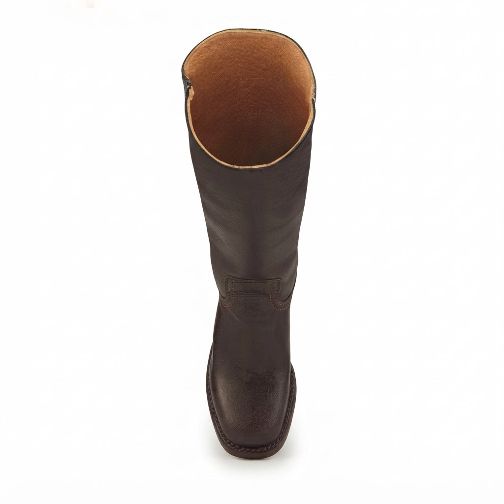 Edith | Classic Leather Heeled Knee High Boots for Women