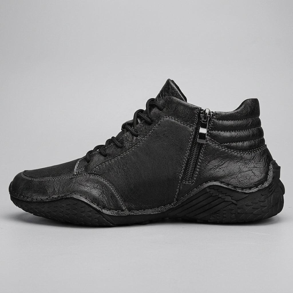 Kellan | Comfortable Leather Lace-Up Ankle Boots for Men