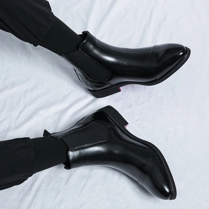Carlisle | Sleek Cap Toe Chelsea Ankle Boots