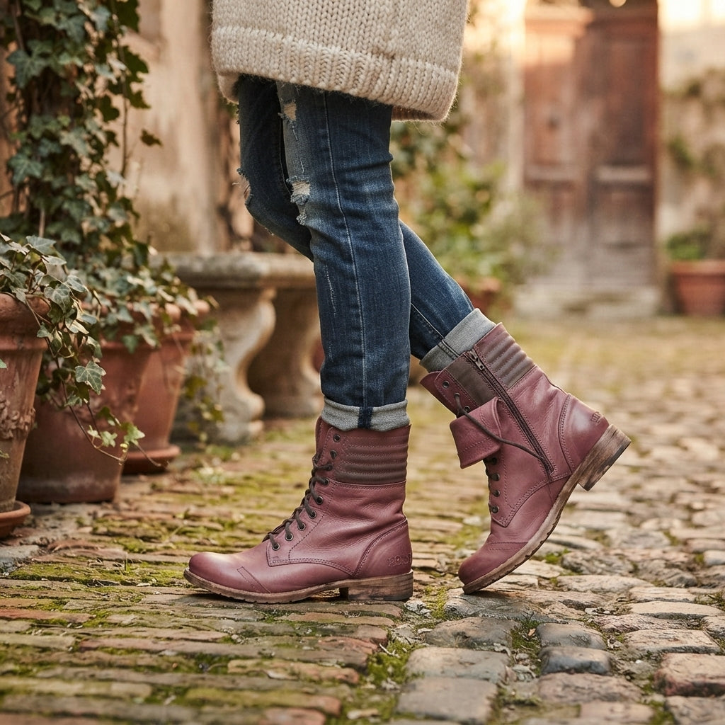 Harper | Durable Lace-Up Combat Boots for Women