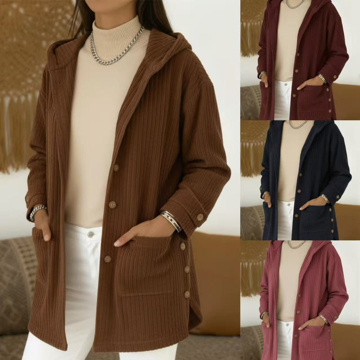 Eleanor | Effortless Hooded Corduroy Jacket