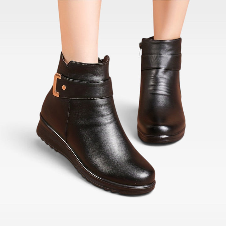 Rosamund | Supportive Orthopedic Leather Ankle Boots Women