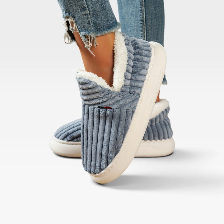 Millicent | Cozy Fleece-Lined Corduroy Slipper Boots Women