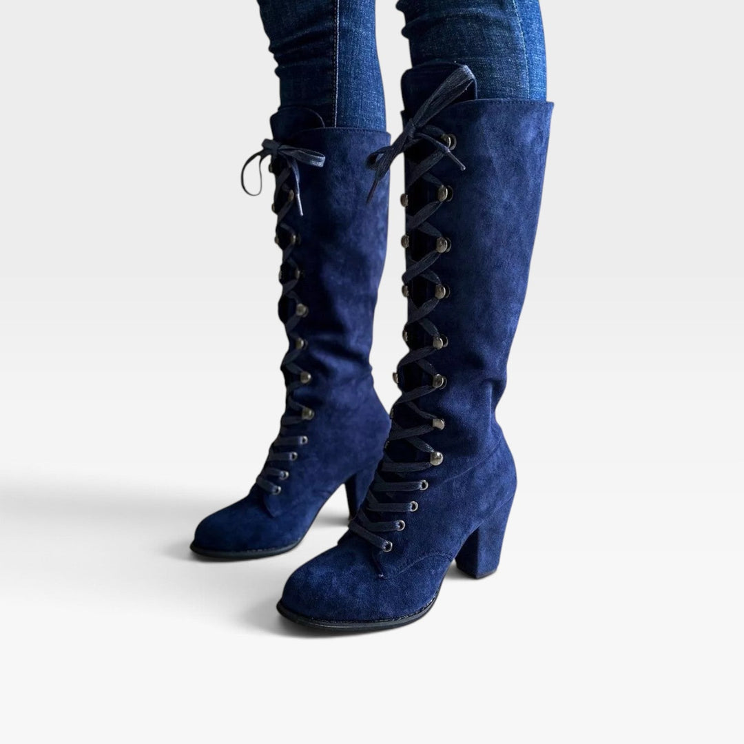 Perpetua | Versatile Lace-Up Block Heel Ankle Boots Women