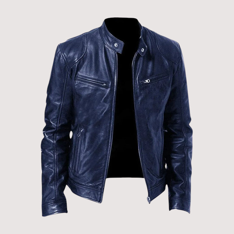 Nash | Sleek Leather Jacket for Men's Refined Outerwear