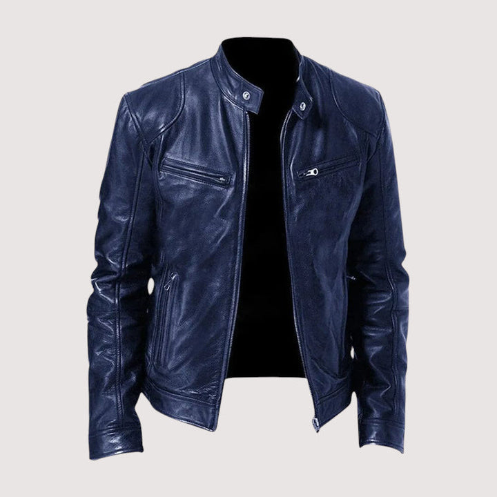 Nash | Sleek Leather Jacket for Men's Refined Outerwear