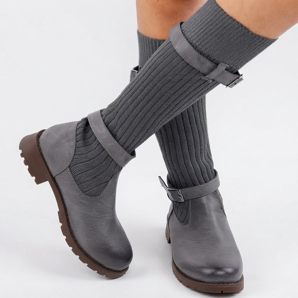 Isla | Cozy Slouch Knit Sock Winter Boots for Women