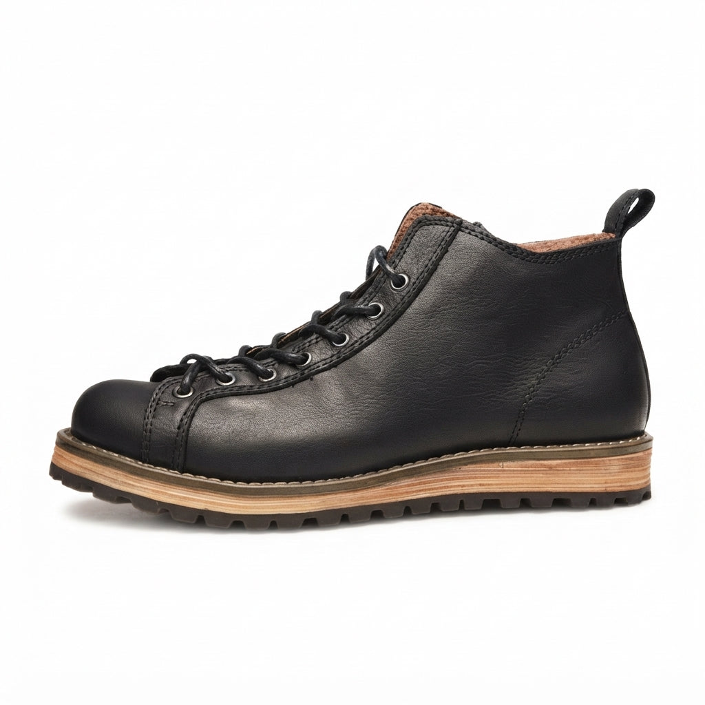 Idris | Vintage Leather Lace-Up Ankle Boots for Men