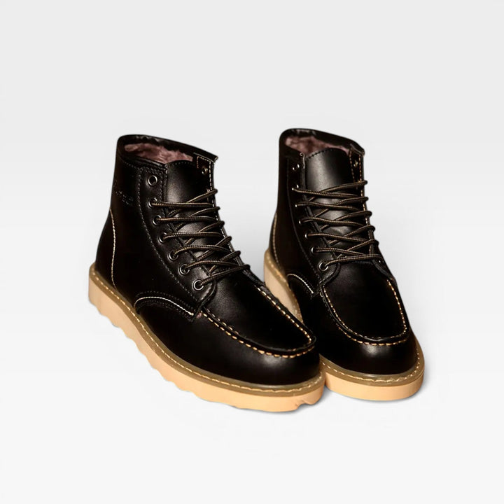 Archer | Sturdy Moc Toe Leather Mens Boots