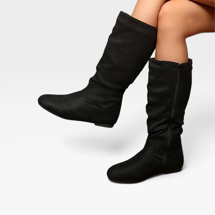 Zinnia | Effortless Slouchy Wide Fit Knee High Boots Women
