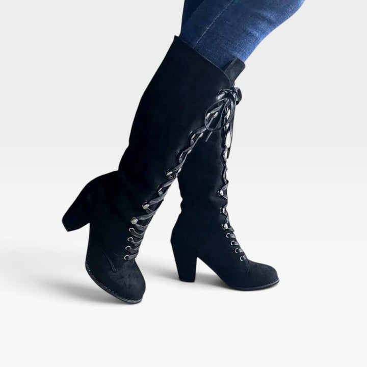 Perpetua | Versatile Lace-Up Block Heel Ankle Boots Women
