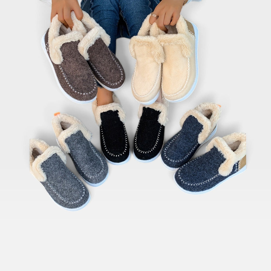 Clarissa | Plush Wool Felt Winter Ankle Boots Women