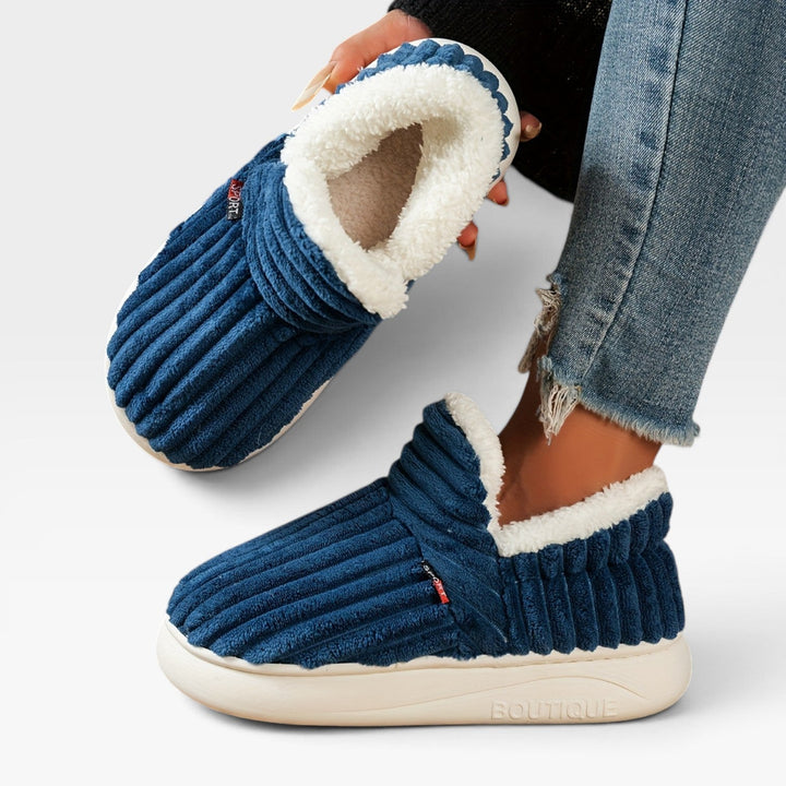 Millicent | Cozy Fleece-Lined Corduroy Slipper Boots Women