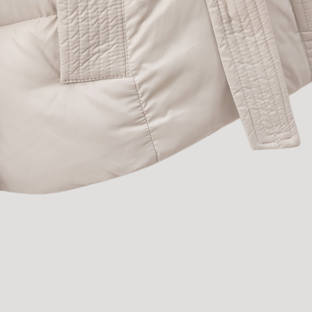 Eleanora | Warm Belted Hooded Puffer Jacket