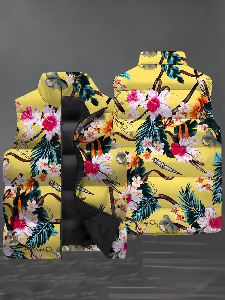 Penelope | Playful Heart Print Padded Gilet