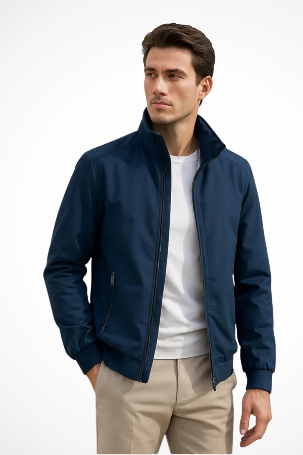 Flynn | Modern Zip-Up Collar Bomber Jacket