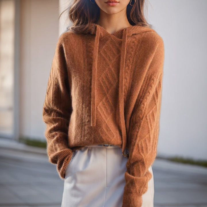 Amabel | Cosy Cable-Knit Womens Hoodie Relaxed Fit