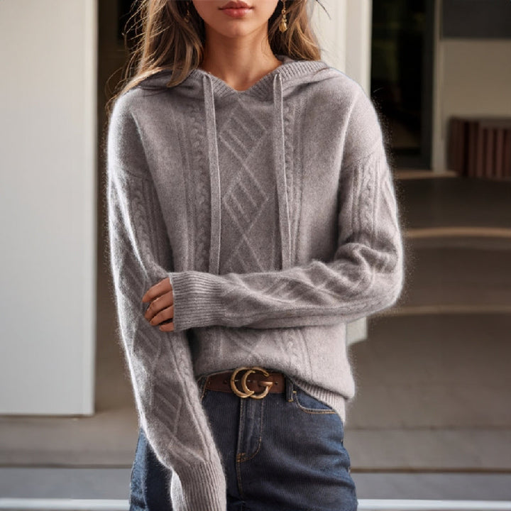 Amabel | Cosy Cable-Knit Womens Hoodie Relaxed Fit