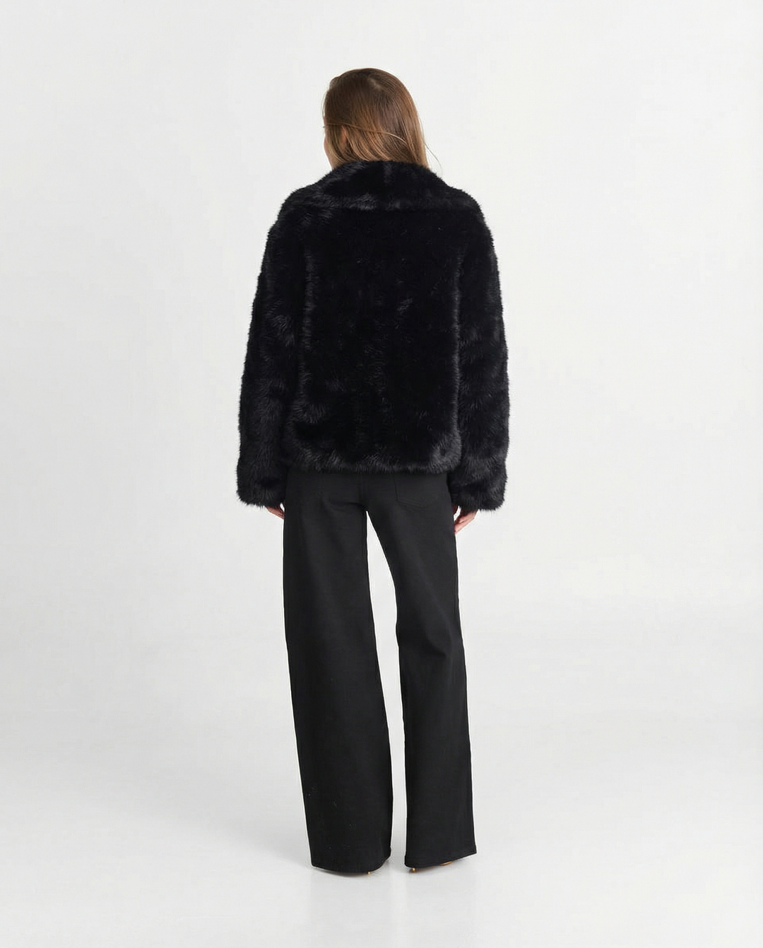 Clementina | Luxe Cropped Faux Fur Jacket For Women